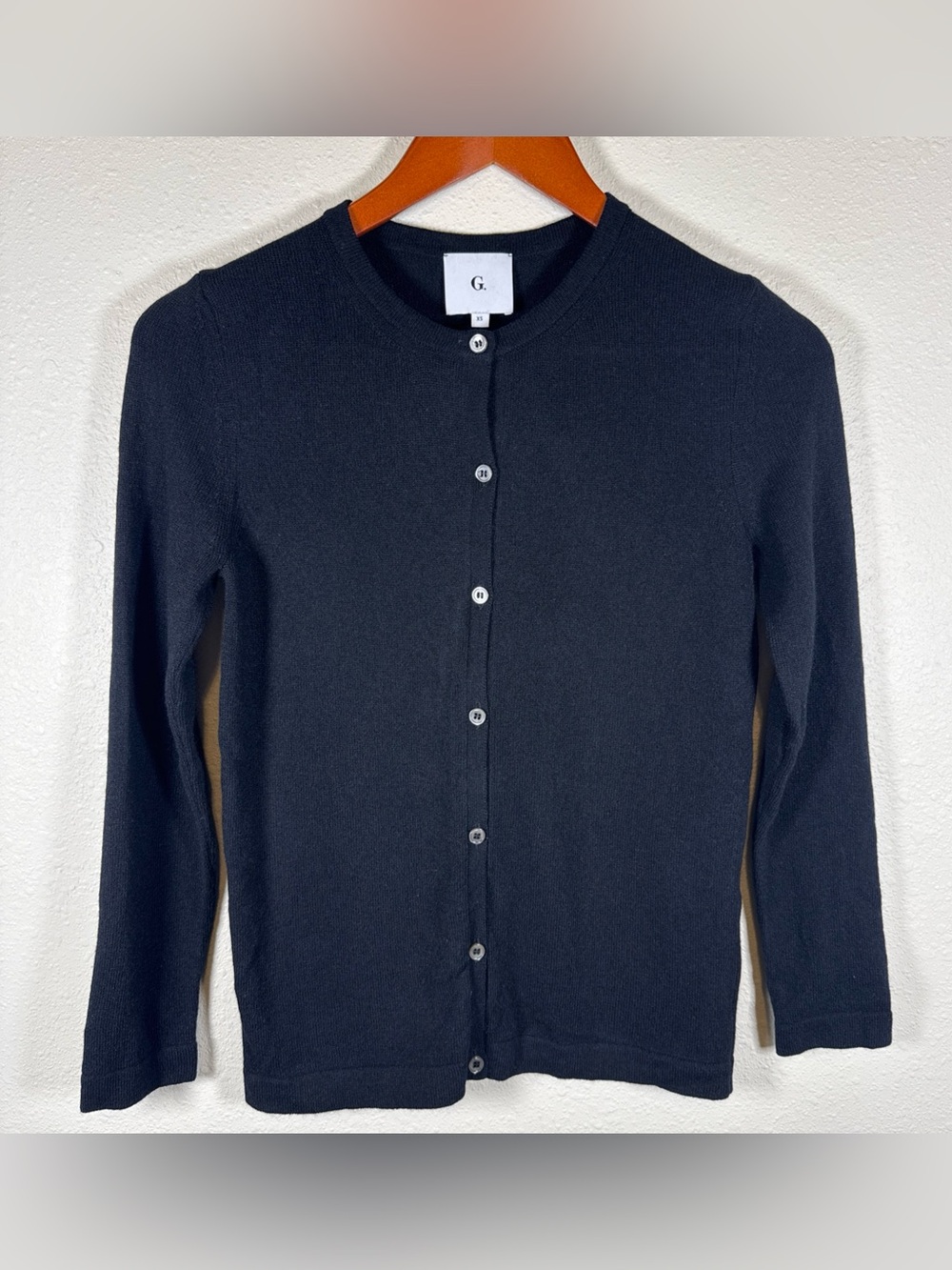 Goop G Label Black Cashmere Cardigan XS Made In Italy Classic Quiet Luxury
